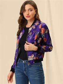 img 3 attached to Allegra Womens Sleeve Collar Floral Women's Clothing ~ Coats, Jackets & Vests