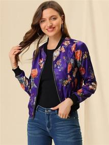 img 2 attached to Allegra Womens Sleeve Collar Floral Women's Clothing ~ Coats, Jackets & Vests