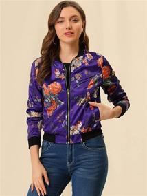 img 1 attached to Allegra Womens Sleeve Collar Floral Women's Clothing ~ Coats, Jackets & Vests