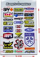 kungfu graphics micro sponsor logo racing sticker sheet universal (7 motorcycle & powersports for accessories логотип