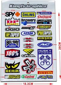 img 4 attached to Kungfu Graphics Micro Sponsor Logo Racing Sticker Sheet Universal (7 Motorcycle & Powersports for Accessories