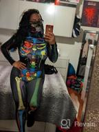 img 1 attached to Scarily Stylish: Fixmatti Women'S Skull Print Jumpsuit For Halloween Party Fun! review by Adam Rossi