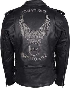 img 4 attached to Mens Eagle Embossed Live Ride Motorcycle & Powersports and Protective Gear