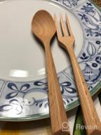 img 1 attached to ADLORYEA Wooden Forks And Spoons Set - 6 Piece Natural Utensils For Pasta, Dinner, Tea, Salad Desserts, And More review by Sean Baller