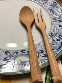 img 5 attached to ADLORYEA Wooden Forks And Spoons Set - 6 Piece Natural Utensils For Pasta, Dinner, Tea, Salad Desserts, And More