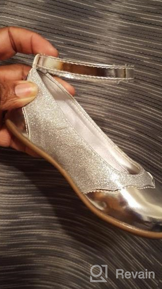 img 1 attached to Doll Maker Metallic Glitter Strap Girls' Shoes and Flats review by Lisa Brown