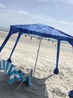 img 1 attached to 6.2'×6.2' AMMSUN Beach Cabana Canopy Tent With Sand Pockets, Easy Set Up And Take Down, Instant Sun Shelter With Privacy Sunwall - Sky Blue review by John Sharma