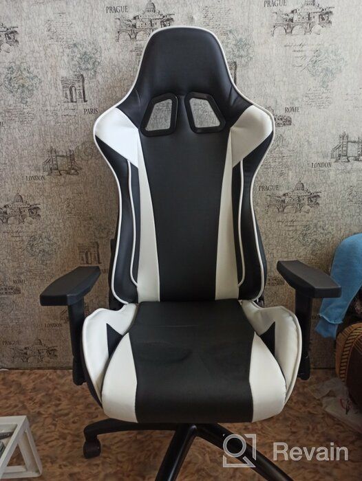 img 2 attached to Computer chair Everprof Lotus S6 gaming, upholstery: imitation leather, color: black/white review by Jnis Stepi ᠌