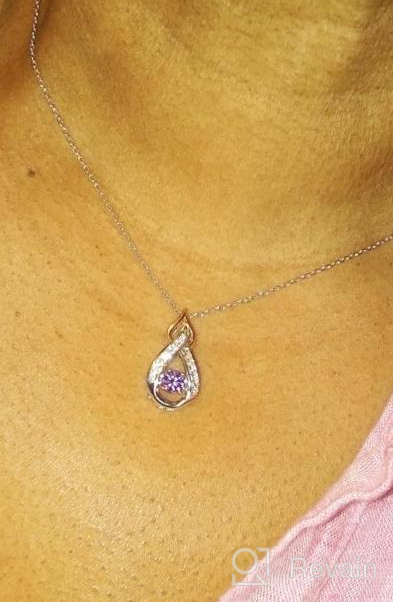 img 1 attached to 🔥 Caperci Stunning Two-Tone Sterling Silver CZ Flame Gemstone Pendant Necklace, 18'' review by Randolph Iglesias