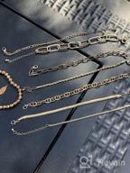 картинка 1 прикреплена к отзыву 💍 Набор золотых цепочечных браслетов для женщин: 9 штук регулируемых модных браслетов в форме скрепки, итальянских кубинок, плоских кабельных и бусинчатых украшений - идеальный подарок для женщин и девочек. от Sandra Reyes