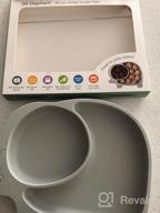 img 1 attached to Sage Spoonfuls' 100% Silicone Plates: Stay-Put & Divided, Perfect For Babies & Toddlers - Set Of 2, Sage & Slate review by Amanda Turner