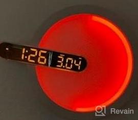 img 6 attached to Двойные светодиодные часы Mooas с ночником и пультом дистанционного управления - цифровой будильник с режимом 12/24 часов, повтором, отображением даты, 2 цветами светодиодов, 7-цветным ночником и регулируемой яркостью