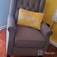 img 1 attached to Grey Tufted Recliner Chair With Padded Seat, Backrest, Nailhead Trim - YANXUAN review by Everett Makori