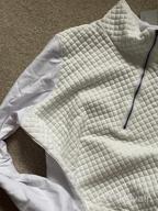 img 1 attached to Women'S Long Sleeve Quilted Pattern Sweatshirt With Zipper Pullover And Pockets review by Sarah Moore