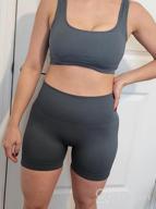 img 1 attached to Sportneer Women'S Ribbed Seamless 2-Piece Gym Set: High-Waist Leggings And Sports Bra Perfect For Yoga, Exercise And Activewear review by Lisa Norman