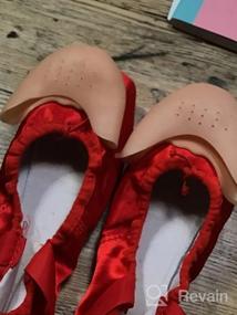 img 6 attached to Daydance Ballet Pointe Shoes for Girls and Women with Ribbon, Ballerina Shoes Including Toe Pads