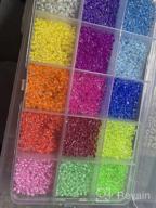 img 1 attached to EuTengHao 8400Pcs 4Mm 24 Colors Multicolor Glass Seed Beads Kit For DIY Bracelet Necklaces Jewelry Making Supplies With Two Crystal String review by John Cox