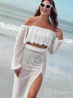 img 1 attached to Stylish ECHOINE Women'S Two Piece Skirt Set - Perfect Cover Up For Bikini Beach Dresses With Tassel, Hollow Out & High Split! review by John Bones
