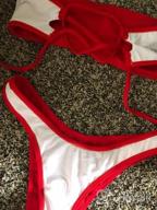 img 1 attached to Women'S Strapless Ribbed High Cut Two Piece Bandeau Bikini Set By ZAFUL review by Ben Demers