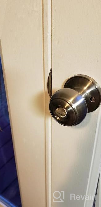 img 1 attached to Gobrico Round Ball Hall/Closet Passage Lockset Without Keys, Interior Door Knobs Door Hardware, Satin Nickel Finished, 6Pack review by Aaron Guy