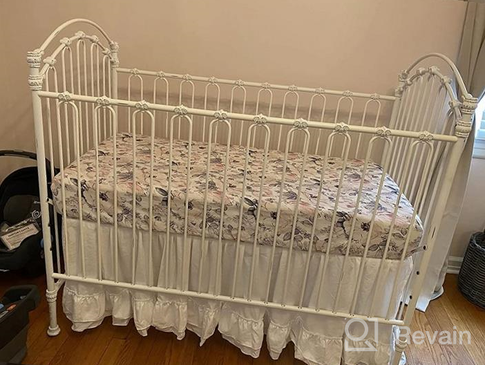 img 1 attached to 2 Tiered Ruffled Crib Skirt Baby Girl Nursery Bedding Dust Ruffle (White) review by Howie Broyles