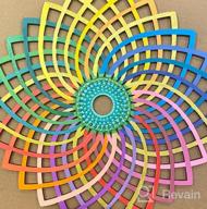 img 1 attached to Sacred Geometry Wall Art: Torus Flower Crystal Grid Board With Wooden Wall Hanging Decor - Simurg 11.5. Enhance Your Home, Office, Or Meditation Space With This Stunning Torus Flower Wall Sculpture. review by Jayshawn Webb