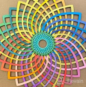 img 5 attached to Sacred Geometry Wall Art: Torus Flower Crystal Grid Board With Wooden Wall Hanging Decor - Simurg 11.5. Enhance Your Home, Office, Or Meditation Space With This Stunning Torus Flower Wall Sculpture.