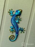 img 1 attached to 2-Piece Metal Gecko Outdoor Wall Decor - 15.2 Inches, Garden Art Hanging Glass Decoration For Patio Or Fence review by Biswaroop Hawkins