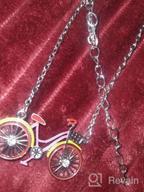 img 1 attached to Exquisite WEVENI Enamel Alloy Bicycle Necklace: Unique Bike Pendant Chain Jewelry for Women, Girls & Ladies - Perfect Gift Idea! review by Michael Onwukaife