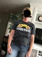 img 1 attached to 🌈 YEXIPO Women's Good Vibes Rainbow Graphic Tee: Short Sleeve Summer Top with Cute, Funny Print review by Jason Cartwright