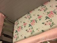 картинка 1 прикреплена к отзыву Детский наматрасный цветочный простынь для мальчика и девочки для младенческой детской кроватки, подходит для стандартного матраса размером 28X52 см (розовый цвет мяты с рисунком цветов). от Karthikeyan Behm