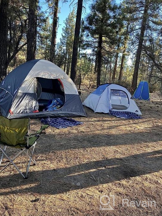 img 1 attached to Portable Pop Up Privacy Tent With UPF50+ Protection - Ideal For Camping, Showering, Changing Clothes, Potty, Beach, Picnic, Fishing, And More - 6.25 Ft Tall With Carrying Bag review by Marc Farrell