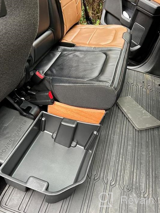 img 1 attached to OEDRO Upgraded Under Seat Storage Box Compatible With 2015-2023 Ford F150 SuperCrew Cab & Crew Cab - Unique Textured Black 2-In-1 Design Max Storage (Excl. Super Cab) review by David West