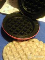img 1 attached to CROWNFUL Mini Waffle Maker: Compact & Non-Stick Chaffle Machine With Recipe Guide For Perfect Breakfast, Dessert, Sandwich & Snacks In Aqua review by Michael Hawkins
