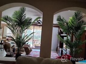 img 6 attached to Bring The Outdoors In: Stunning Fopamtri 5-Ft Artificial Areca Palm Trees For Home & Office