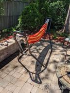 img 1 attached to Zupapa Hammock With Stand 2 Person, Upgraded Steel Hammock Frame And Polycotton Hammock, 550LBS Capacity For Indoor Outdoor Use (Coffee Gray Ripples) review by Ronald Duguay