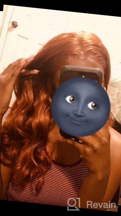 img 1 attached to Get A Natural Looking Copper Red With K'Ryssma Ombre Auburn Wig review by Marvin Perry