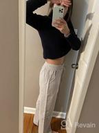 img 1 attached to Comfortable Women'S Casual Pants With Drawstring Elastic High Waist, Straight Leg, And Pockets review by Mallory Roberts