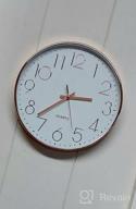 img 1 attached to Silent Non-Ticking 12 Inch Navy Blue Wall Clock Battery Operated Quartz Modern Round Home Decor For Bedroom Kitchen Office School review by Maria Botello