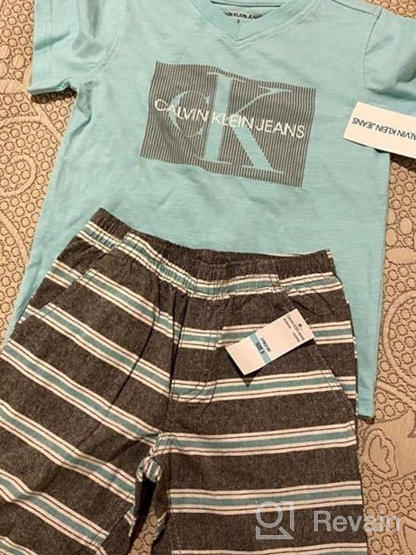 img 1 attached to 👕 Boys' Clothing Sets: Calvin Klein Peach Pieces Shorts review by Edris Holwell