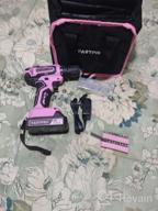 img 1 attached to FASTPRO 20V Max Pink Lithium-Ion Cordless Drill Driver Set With 2.0 Ah Batteries, Charger & Tool Bag review by Dale Emmel
