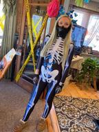 картинка 1 прикреплена к отзыву Женский костюм скелета на Хеллоуин - забавное боди, облегающий комбинезон с длинными рукавами от Idgreatim от Alma West