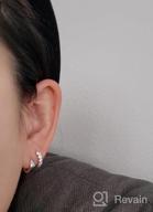 img 1 attached to Sterling Silver Hypoallergenic Girls' Jewelry: Cartilage Sleeper Earrings review by Monica Christian