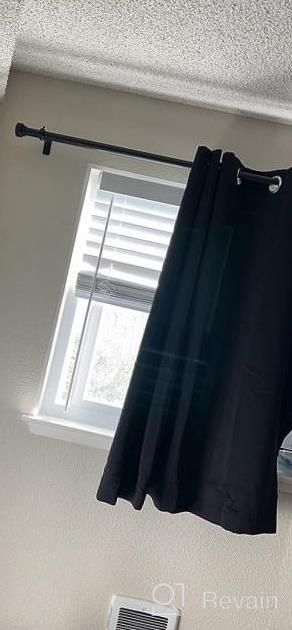 img 1 attached to Blackout And Energy Saving Gray Curtain Panels - 96 Inches With 8 Grommets And Tie Backs - Yakamok Set Of 2 review by Joy Miller