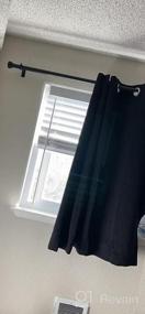 img 7 attached to Blackout And Energy Saving Gray Curtain Panels - 96 Inches With 8 Grommets And Tie Backs - Yakamok Set Of 2