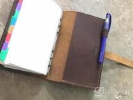 img 1 attached to Refillable Genuine Leather Journal: Handmade Vintage Organizer Notebook For Men And Women review by Alex Taylor