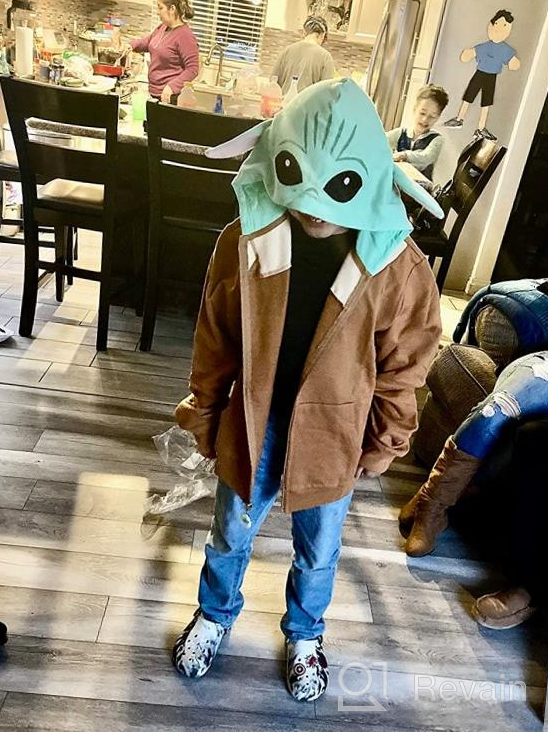 img 1 attached to 🚀 Adorable STAR WARS Mandalorian Baby Yoda Sweatshirt Hoodie for Boys, Perfect for Toddlers review by Brandon Henry