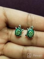 img 1 attached to 925 Sterling Silver Green Crystal Baby Sea Turtle Earring Set - Hypoallergenic Studs for Women, Girls & Kids, Rust-Proof with Free Gift Box for a Special Moment of Love review by Sean Chambers