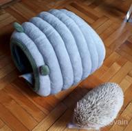 img 1 attached to 🏡 Cozy and Warm Shelter: EONMIR Guinea Pig House, Hamster Hedgehog Winter Nest review by Kaushik Hall