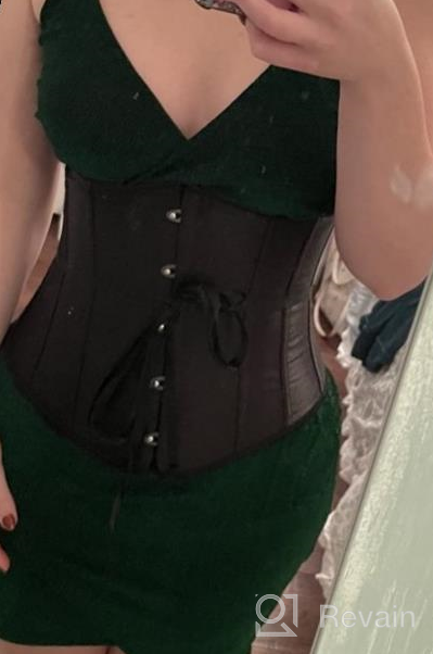 img 1 attached to Black Underbust Corset Top For Women - Waist Trainer, Bustier, And Plus Size Fashion Corset review by Rebecca Harris